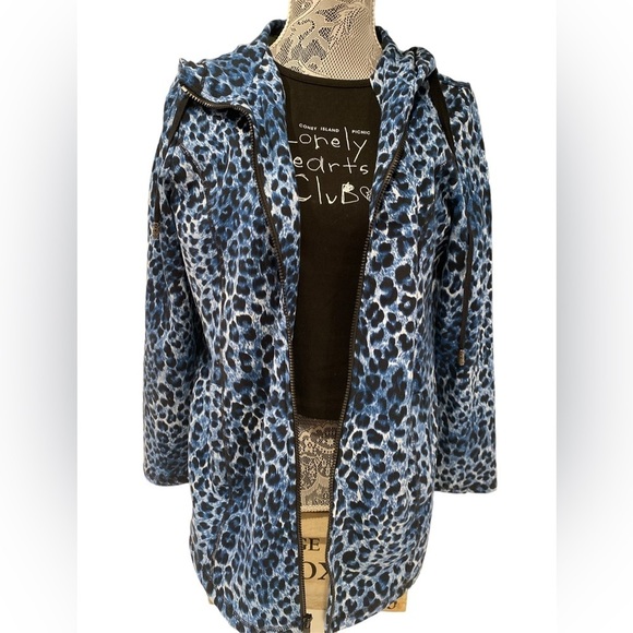 Susan Graver Jackets & Blazers - Susan Graver Weekend Zip Hoodie Jacket | Animal Print | Size Medium